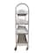 Hello Honey® 46" Rustic Farmhouse Galvanized Metal 4-Tier Cart with 6 Storage Bins